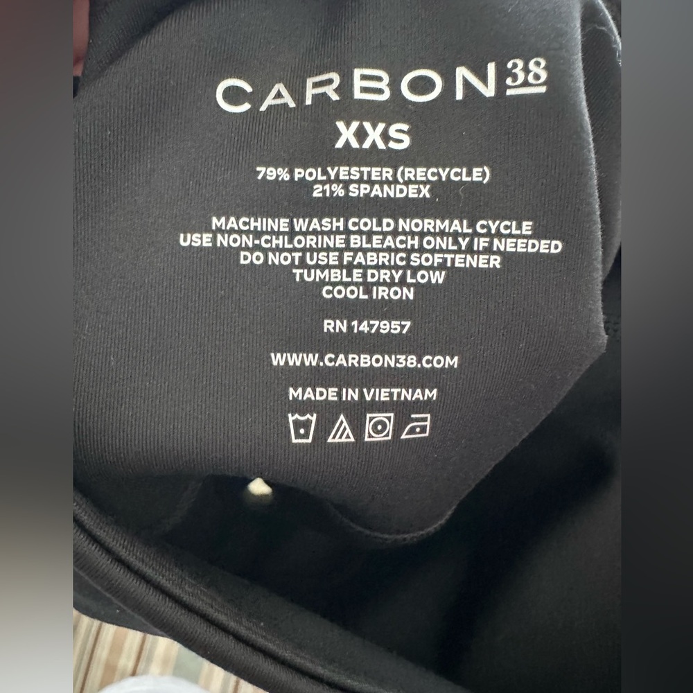 Carbon38 High Rise Biker Short In Diamond Compression - Picture 5 of 6
